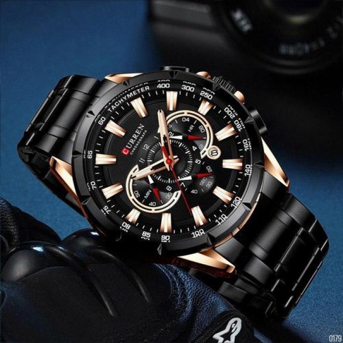 Curren 8363 Black-Cuprum
