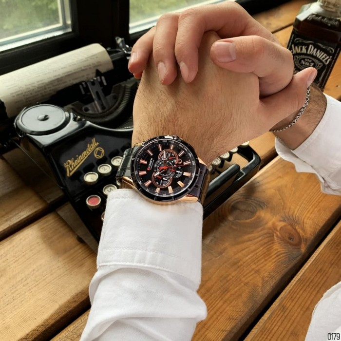 Curren 8363 Black-Cuprum