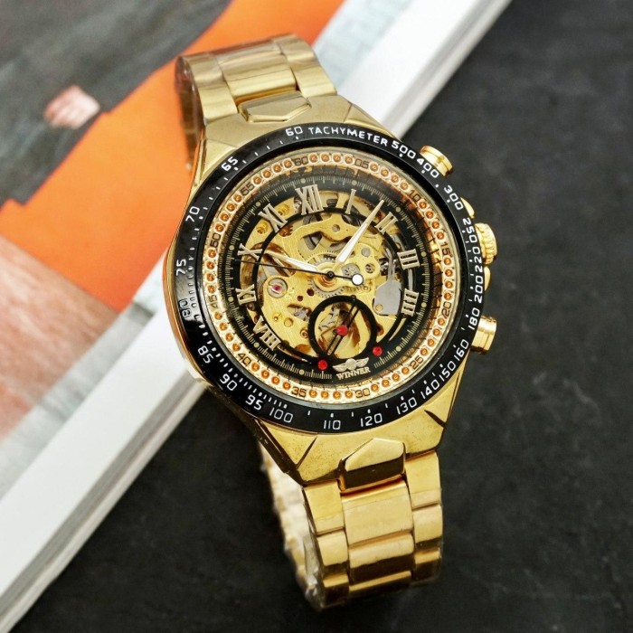 Winner 8067 Gold-Black-Black Red Cristal