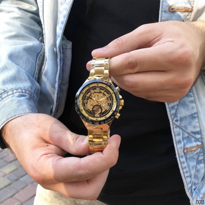 Winner 8067 Gold-Black-Black Red Cristal