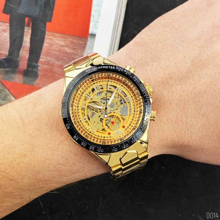 Winner 8067 Gold-Black-Gold Red Cristal