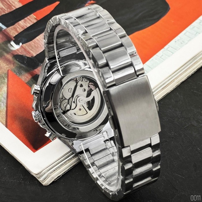 Winner 8067 Silver-Black-White Red Cristal