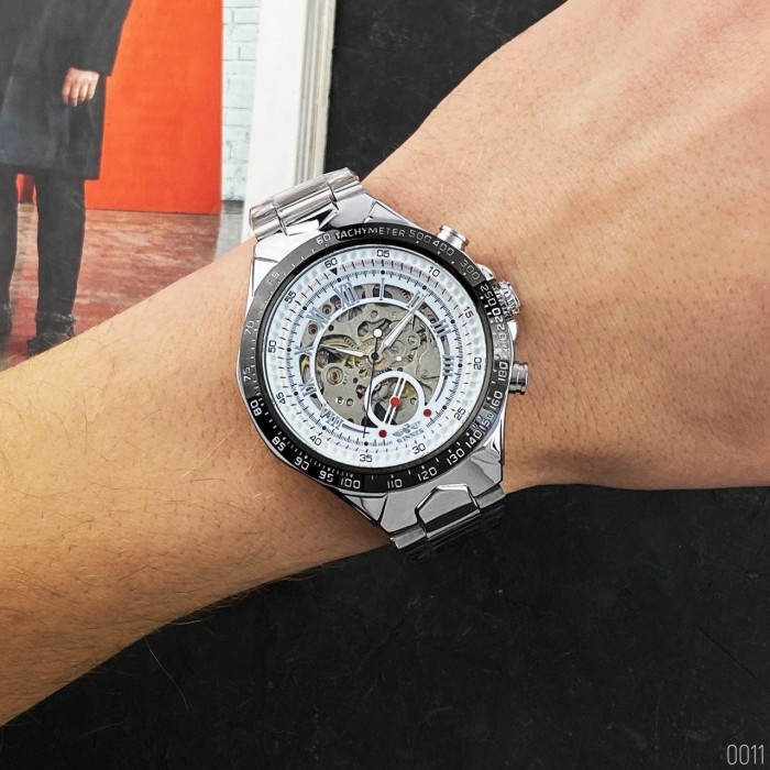 Winner 8067 Silver-Black-White Red Cristal