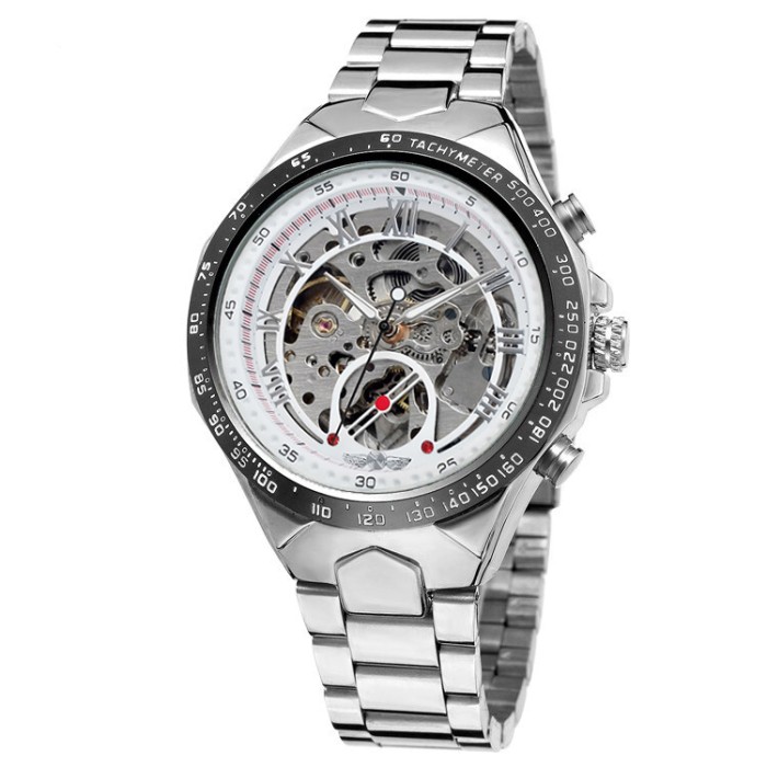 Winner 8067 Silver-Black-White Red Cristal
