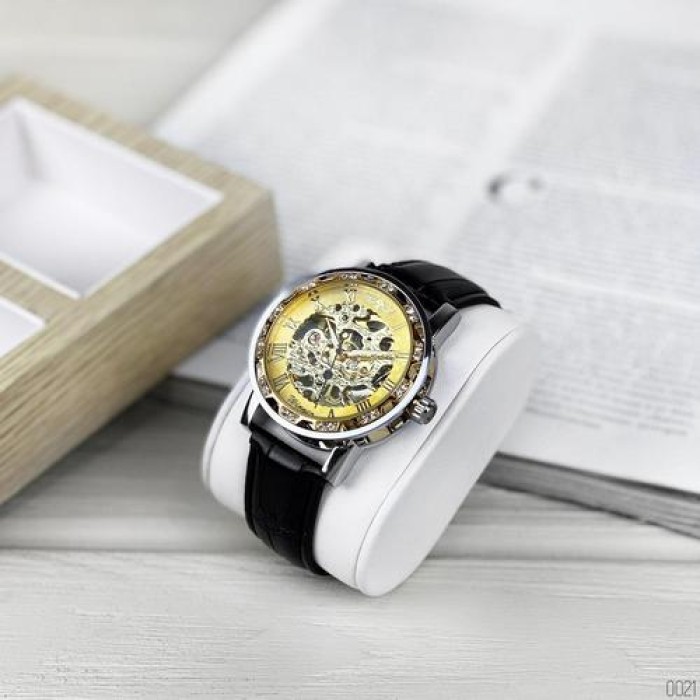 Winner 8012 Diamonds Automatic Black-Silver-Gold