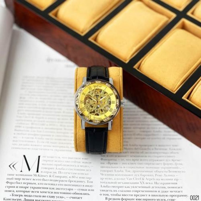 Winner 8012 Diamonds Automatic Black-Silver-Gold