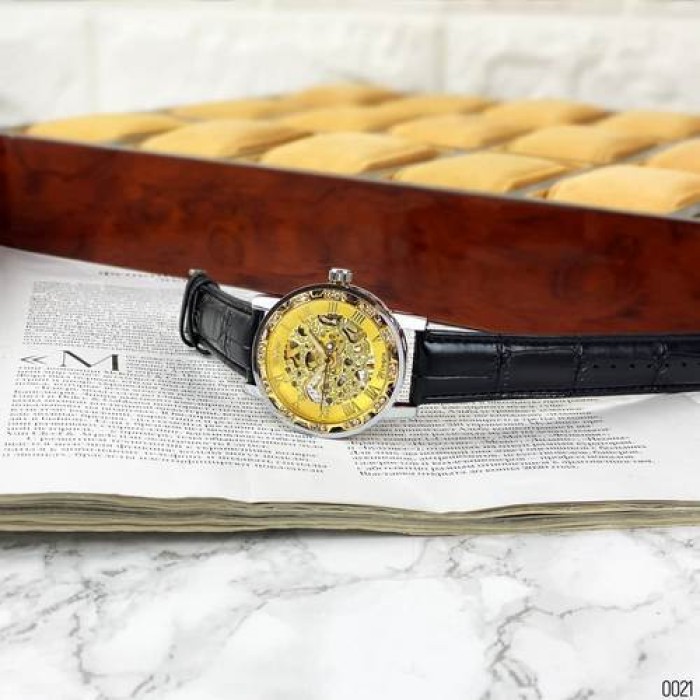 Winner 8012 Diamonds Automatic Black-Silver-Gold