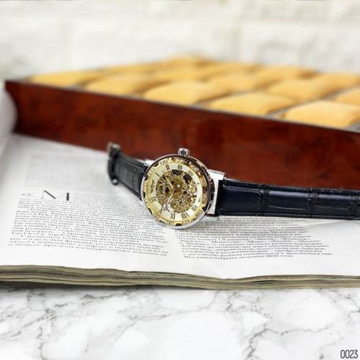 Winner 8012 Diamonds Automatic Black-Silver-Gold-White