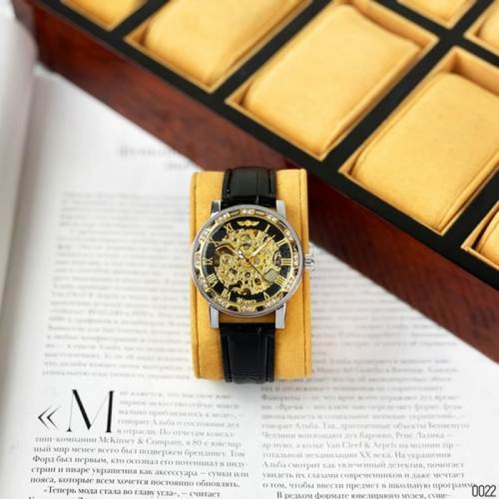 Winner 8012 Diamonds Automatic Black-Silver-Gold-Black