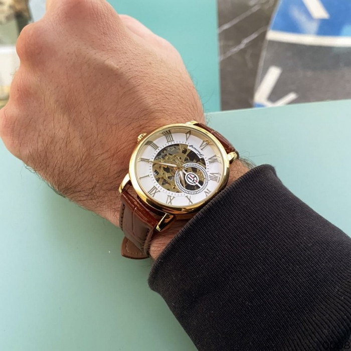 Forsining 8099 Brown-Gold-White