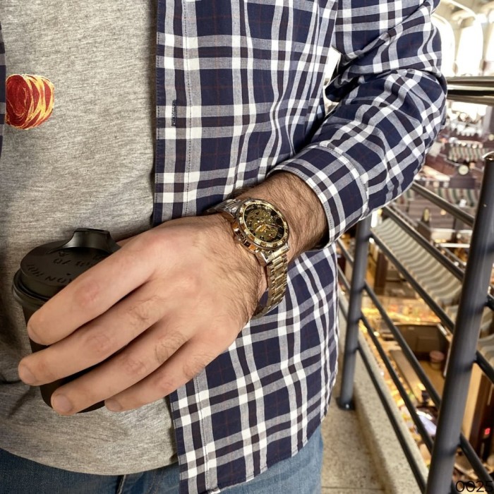 Winner 8012 Diamonds Automatic Silver-Black-Gold