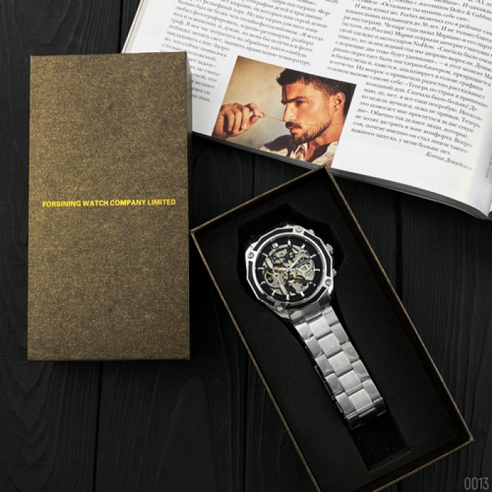 Forsining 8130 Silver-Black