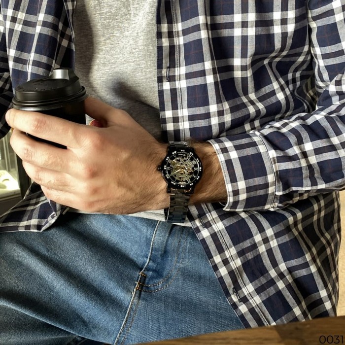 Winner 8012 Diamonds Automatic Black-Gold