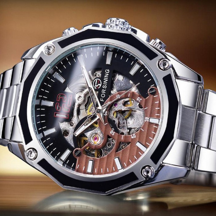 Forsining 8207 Silver-Black