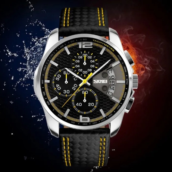 Skmei 9106YL Silver-Black-Yellow SALE