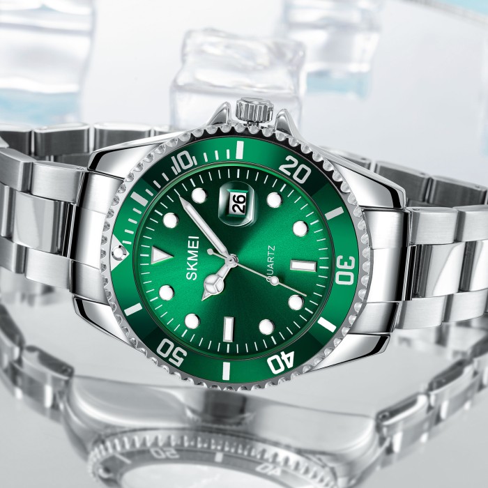 Skmei 1779SIGN Silver-Green STOPPED