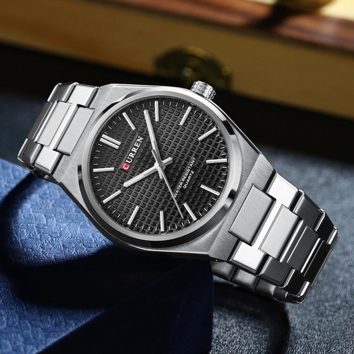 Curren 8439 Silver-Black