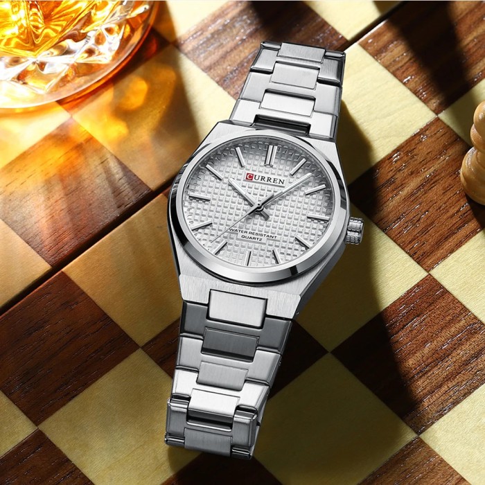 Curren 8439 Silver-White