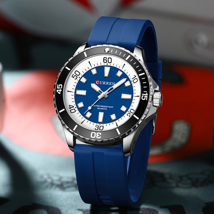 Curren 8448 Silver-Blue