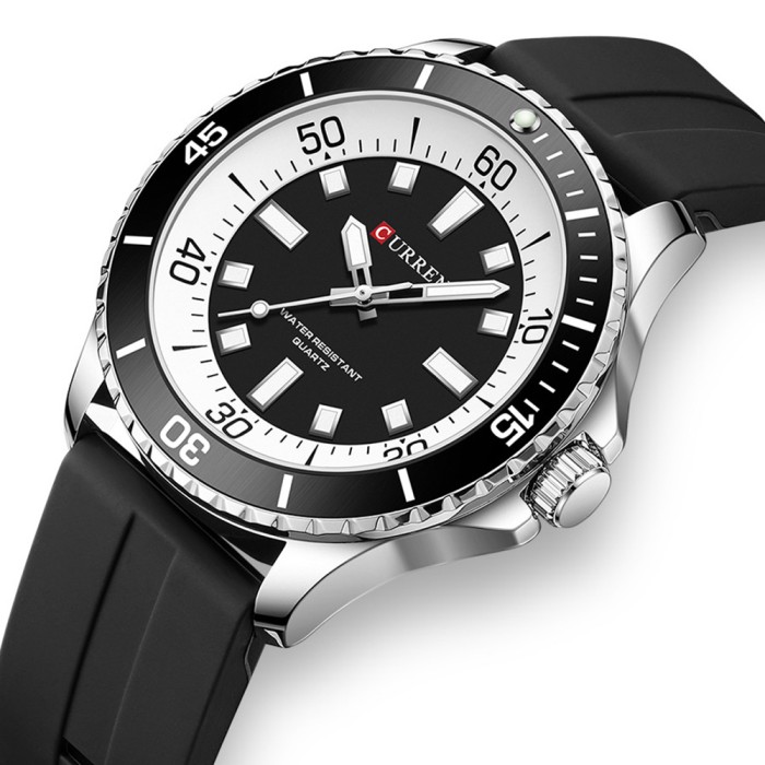 Curren 8448 Silver-Black