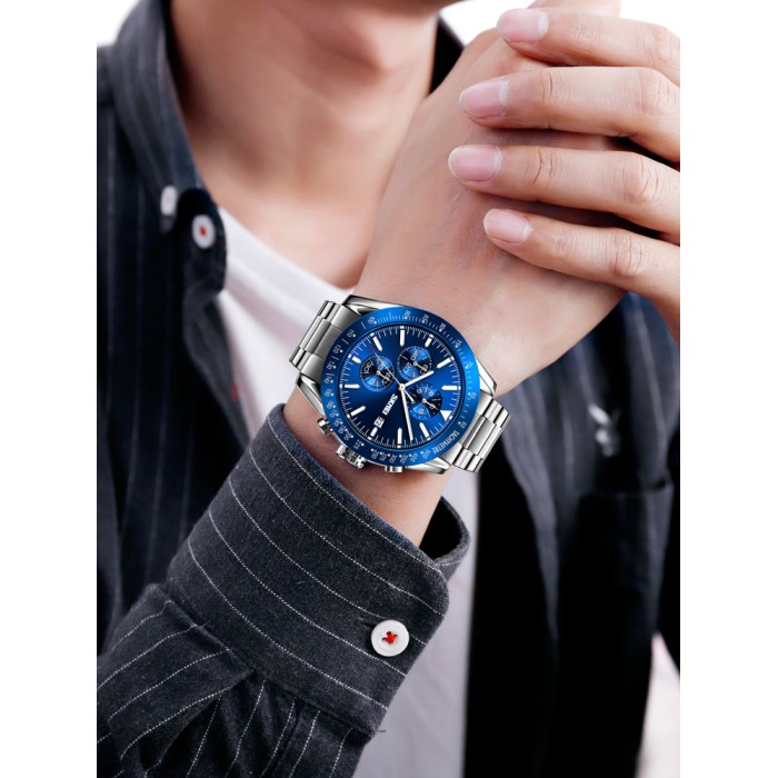 Skmei 9253SIBU Silver-Blue SALE