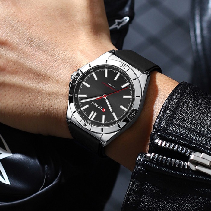 Curren 8449 Silver-Black