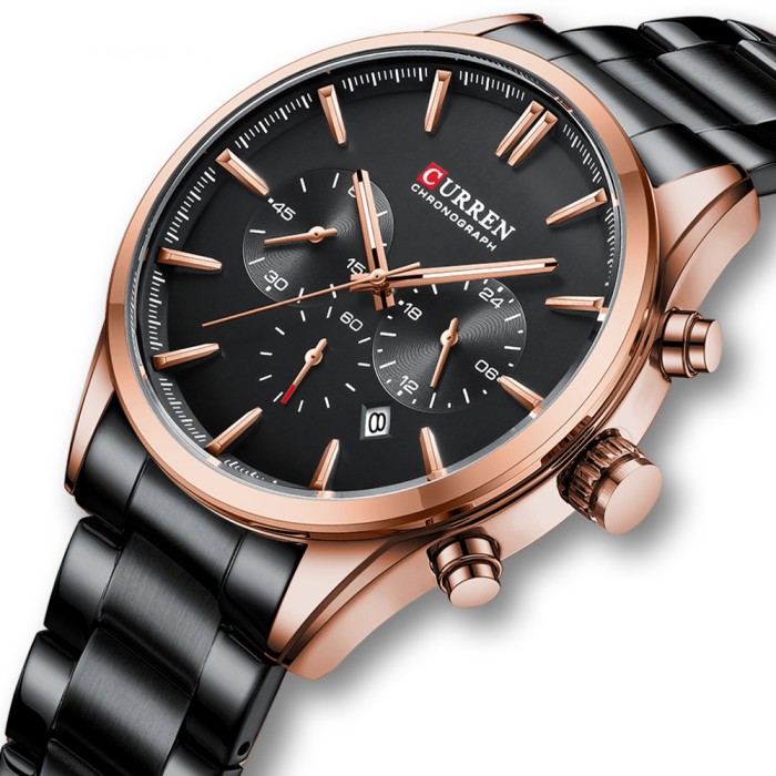 Curren 8446 Rose Gold-Black