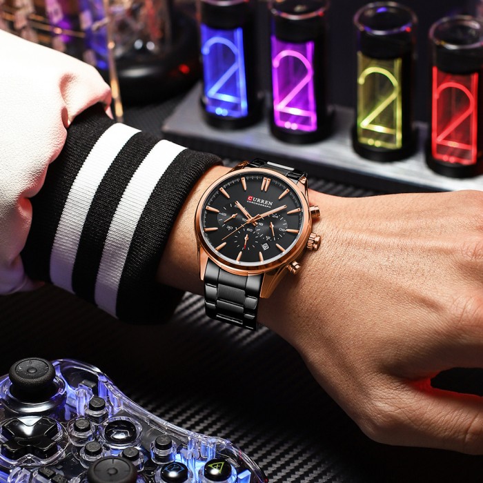 Curren 8446 Rose Gold-Black