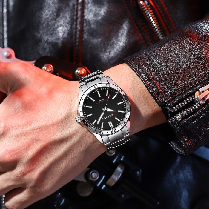 Curren 8452 Silver-Black