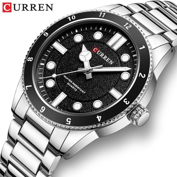 Curren 8450 Silver-Black