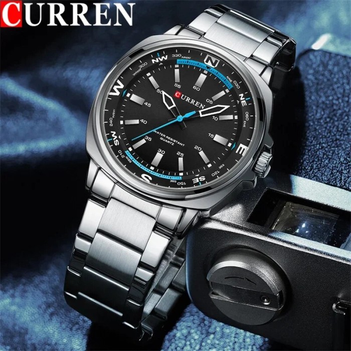Curren 8455 Silver-Black