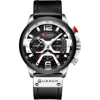 Curren 8329 Black-Silver