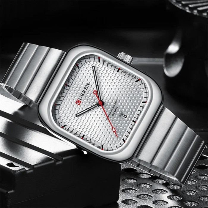 Curren 8460 Silver-Silver