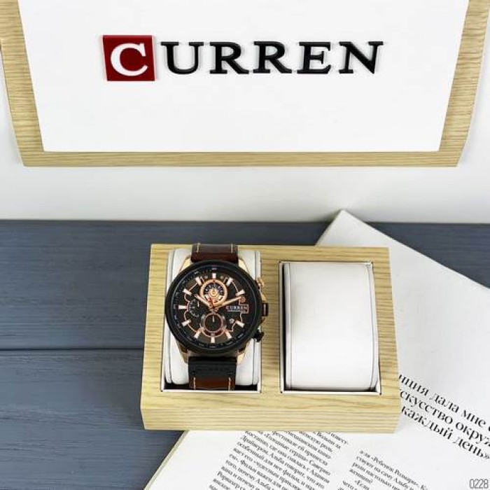 Curren 8380 Black-Cuprum-Dark Brown