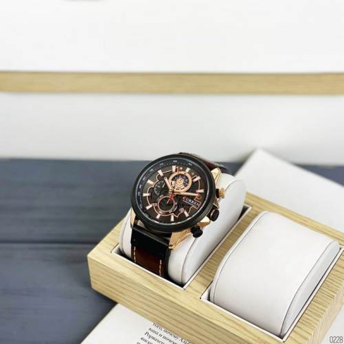 Curren 8380 Black-Cuprum-Dark Brown