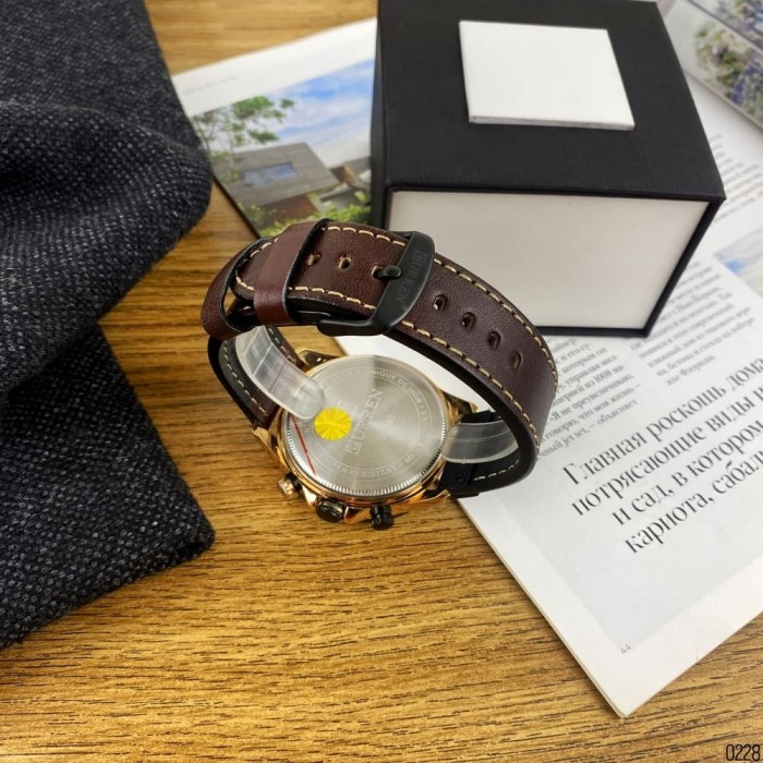 Curren 8380 Black-Cuprum-Dark Brown