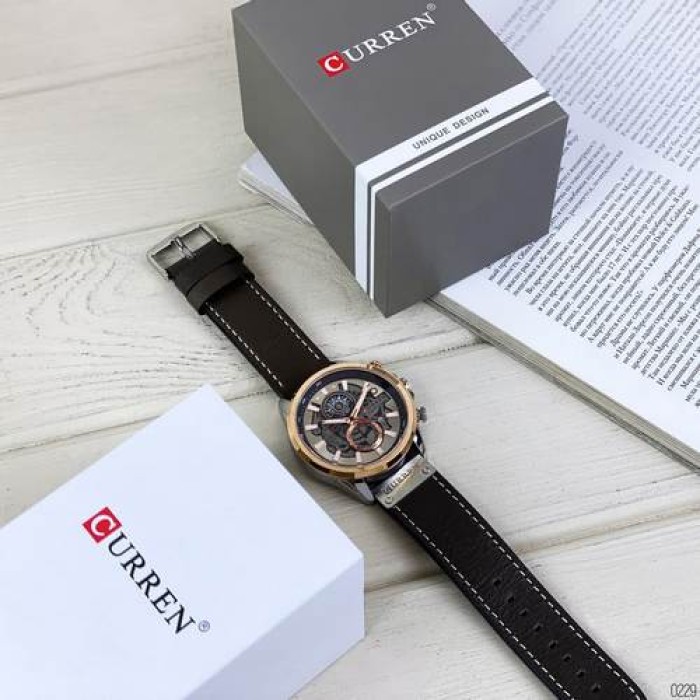 Curren 8380 Cuprum-Silver-Brown