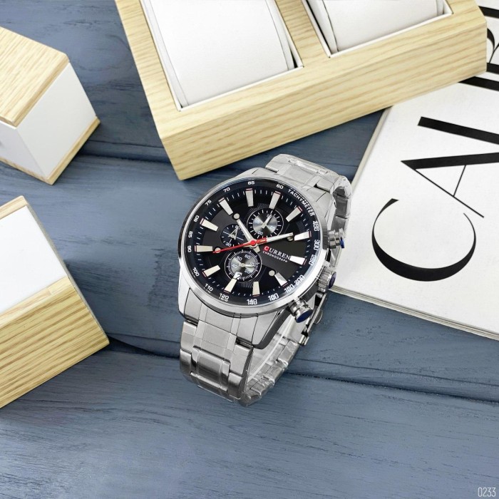 Curren 8351 Silver-Black