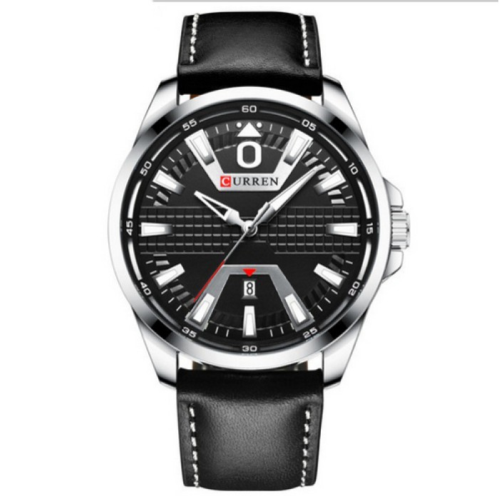 Curren 8379 Silver-Black