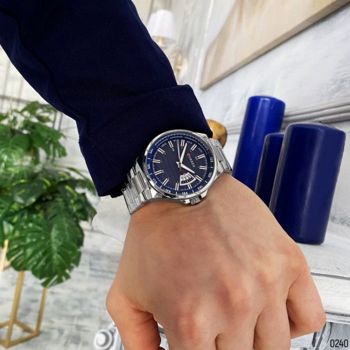 Curren 8375 Silver-Blue