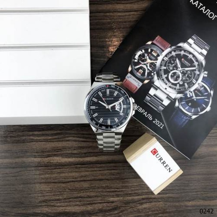 Curren 8375 Silver-Black