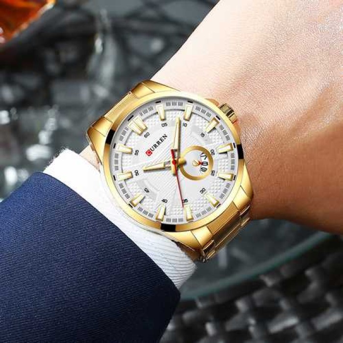 Curren 8372 Gold-White