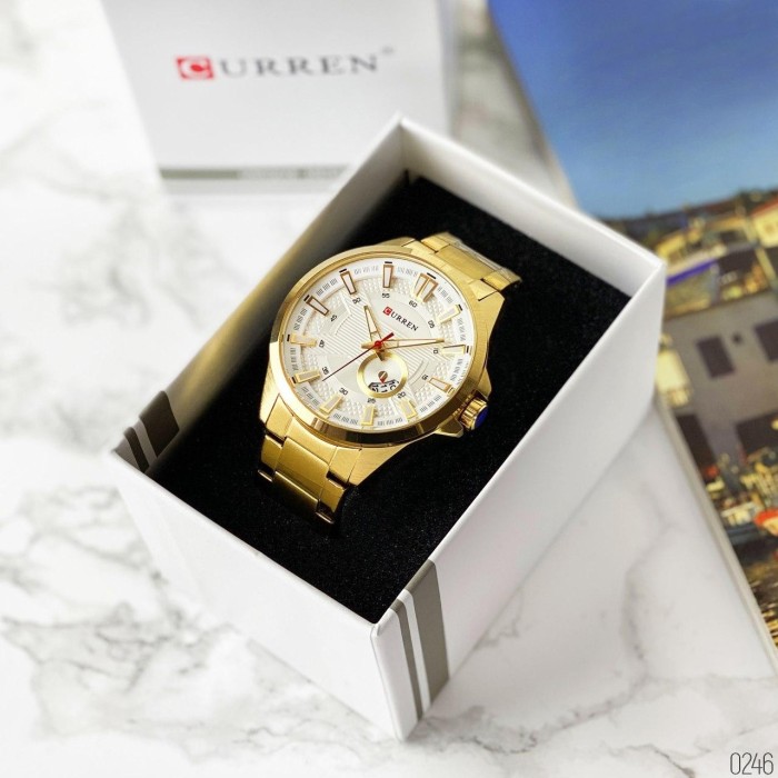 Curren 8372 Gold-White