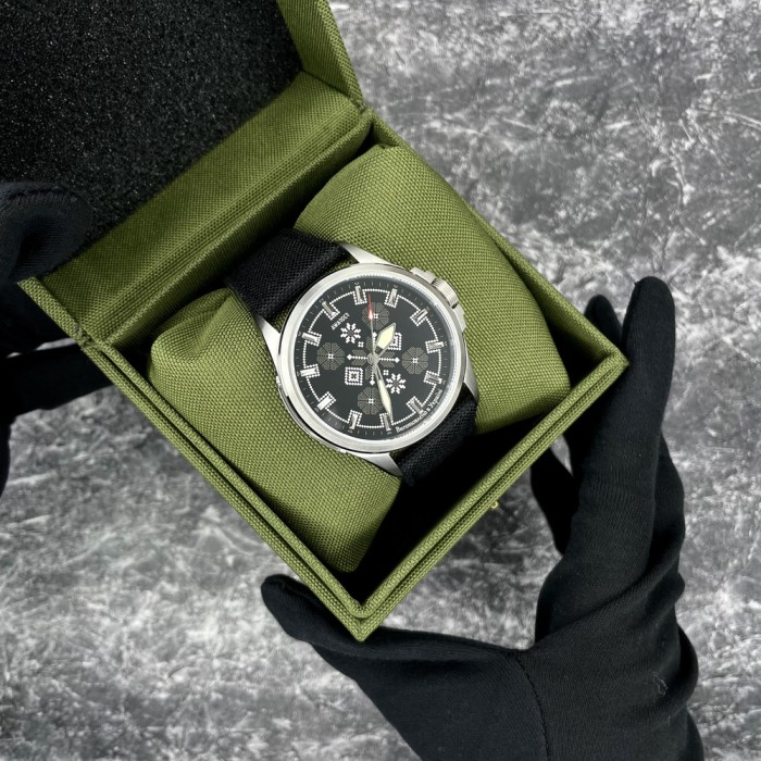 Awarder Embroidery Silver-Army Green Black Battery 10ATM