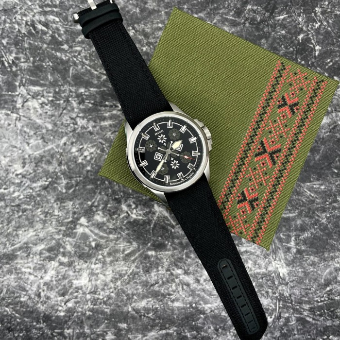 Awarder Embroidery Silver-Army Green Black Battery 10ATM