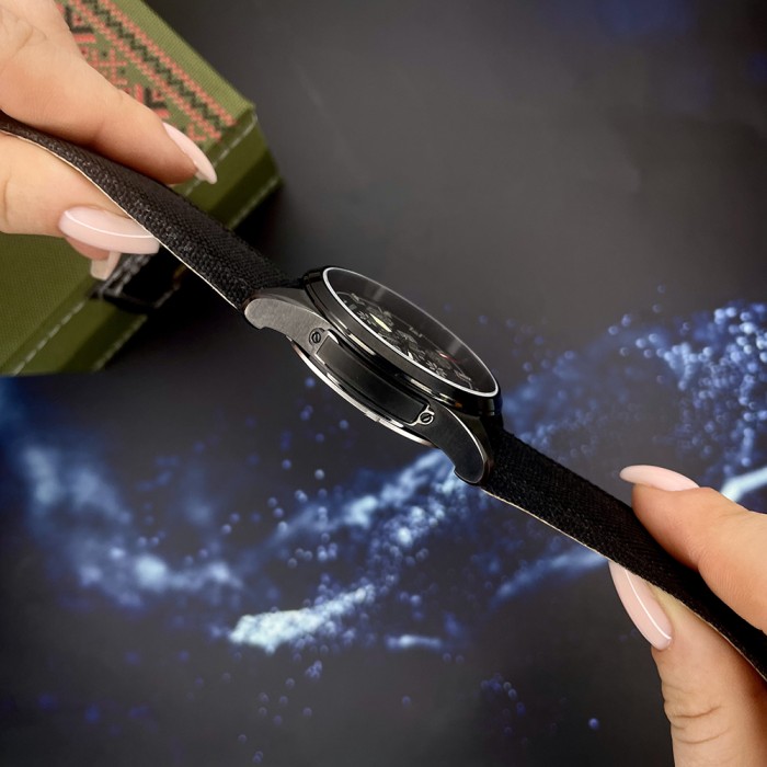 Awarder Embroidery Black-Army Green Black Battery 10ATM