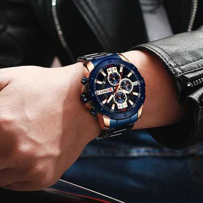 Curren 8336 Blue-Cuprum