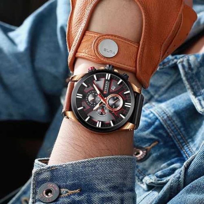 Curren 8346 Brown-Cuprum-Black