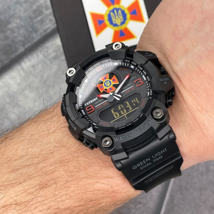 Patriot 001RDDSNS ДСНС Чорні з червоним + Коробка.