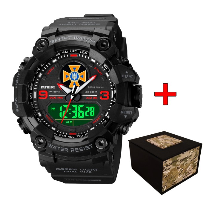 Patriot 001RDDSNS ДСНС Чорні з червоним + Коробка.